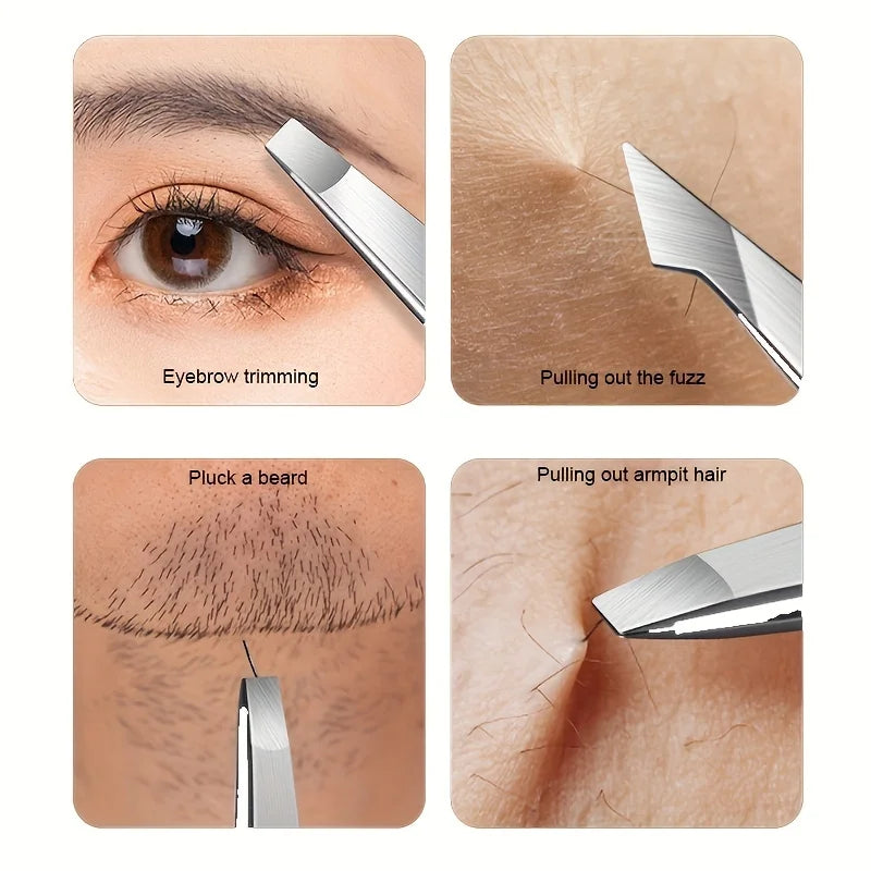 Brow Tweezers Set — 4 Piece
