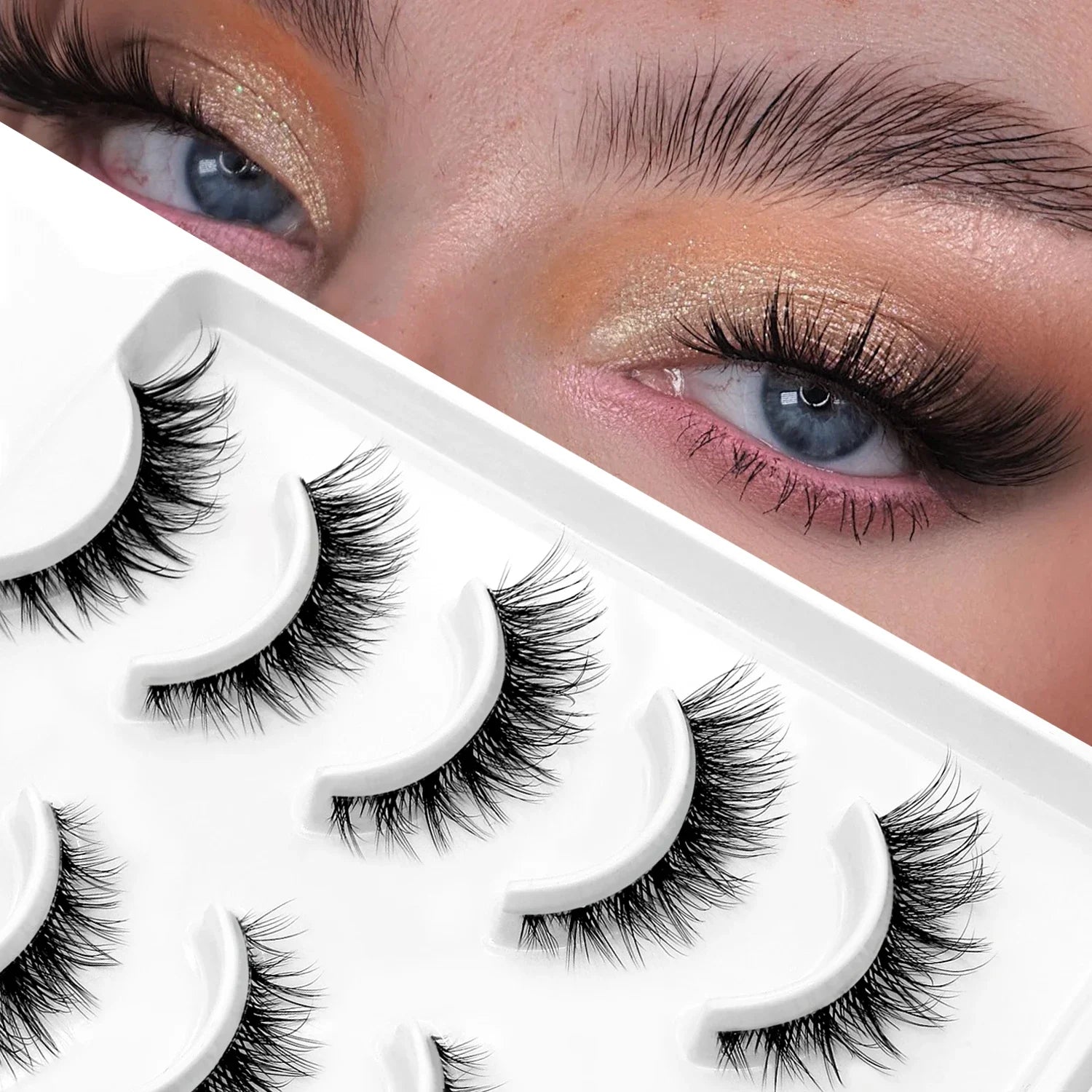 Natural Cat Eye Lashes — Soft Wispy