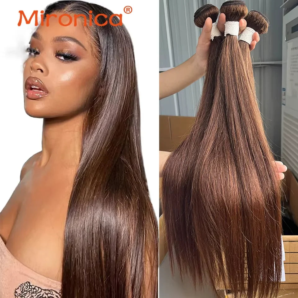 Chocolate Brown Straight Bundles