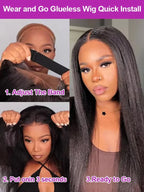 Kinky Straight Lace Front Wig — 250% Density