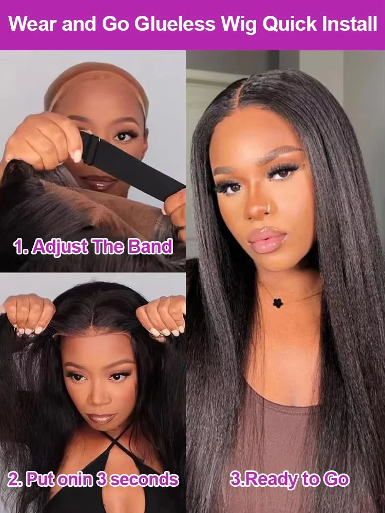 Kinky Straight Lace Front Wig — 250% Density