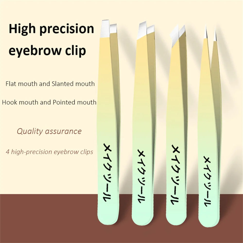 Brow Tweezers Set — 4 Piece