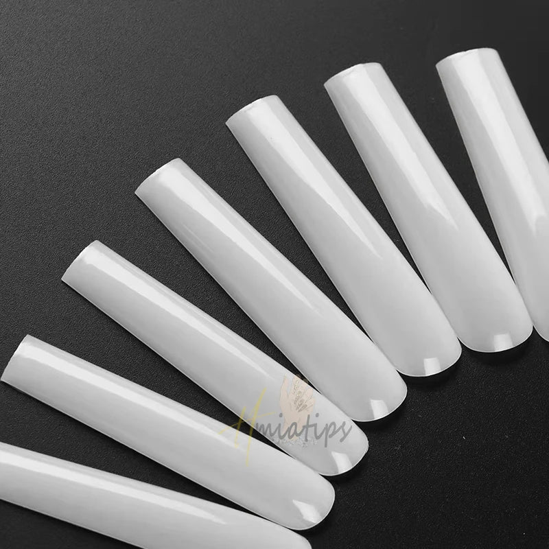 Extra Short Coffin Gel Tips — XXS