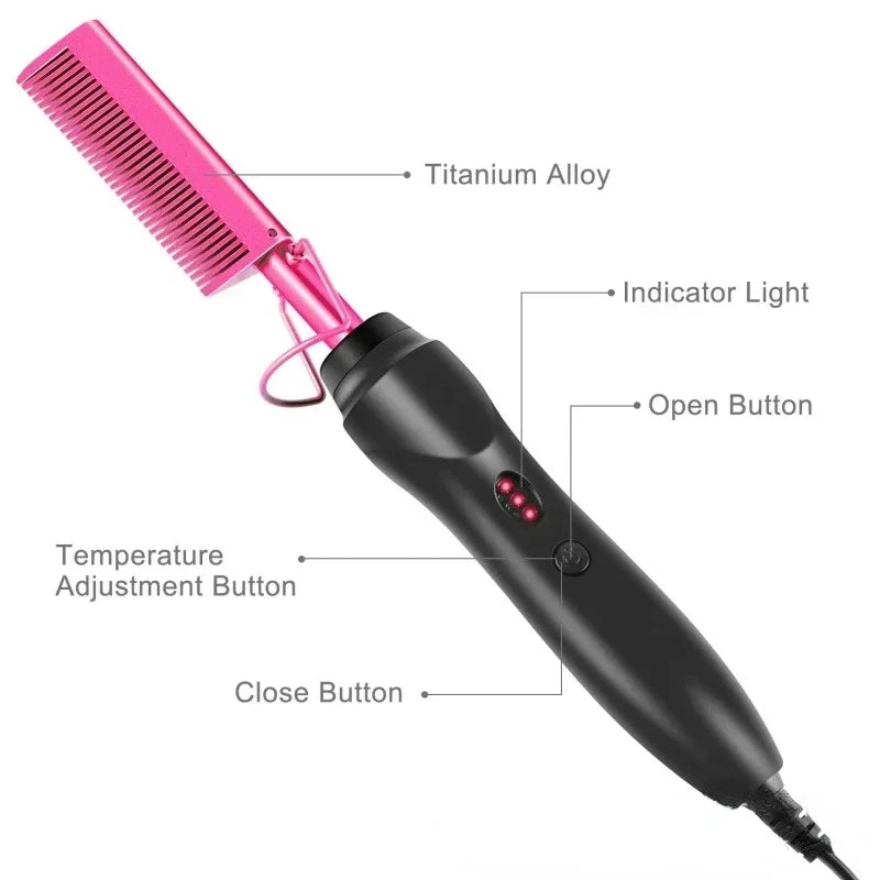 Heated Straightening Comb — Wet or Dry