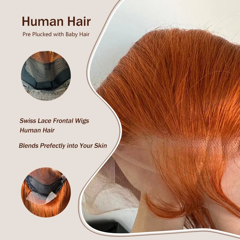 Ginger Orange Body Wave Wig — 200% Density