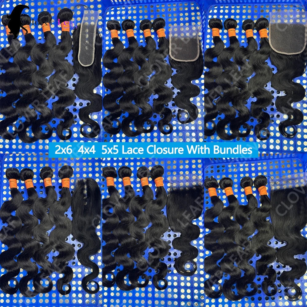 Body Wave Bundles with Closure - lace detail