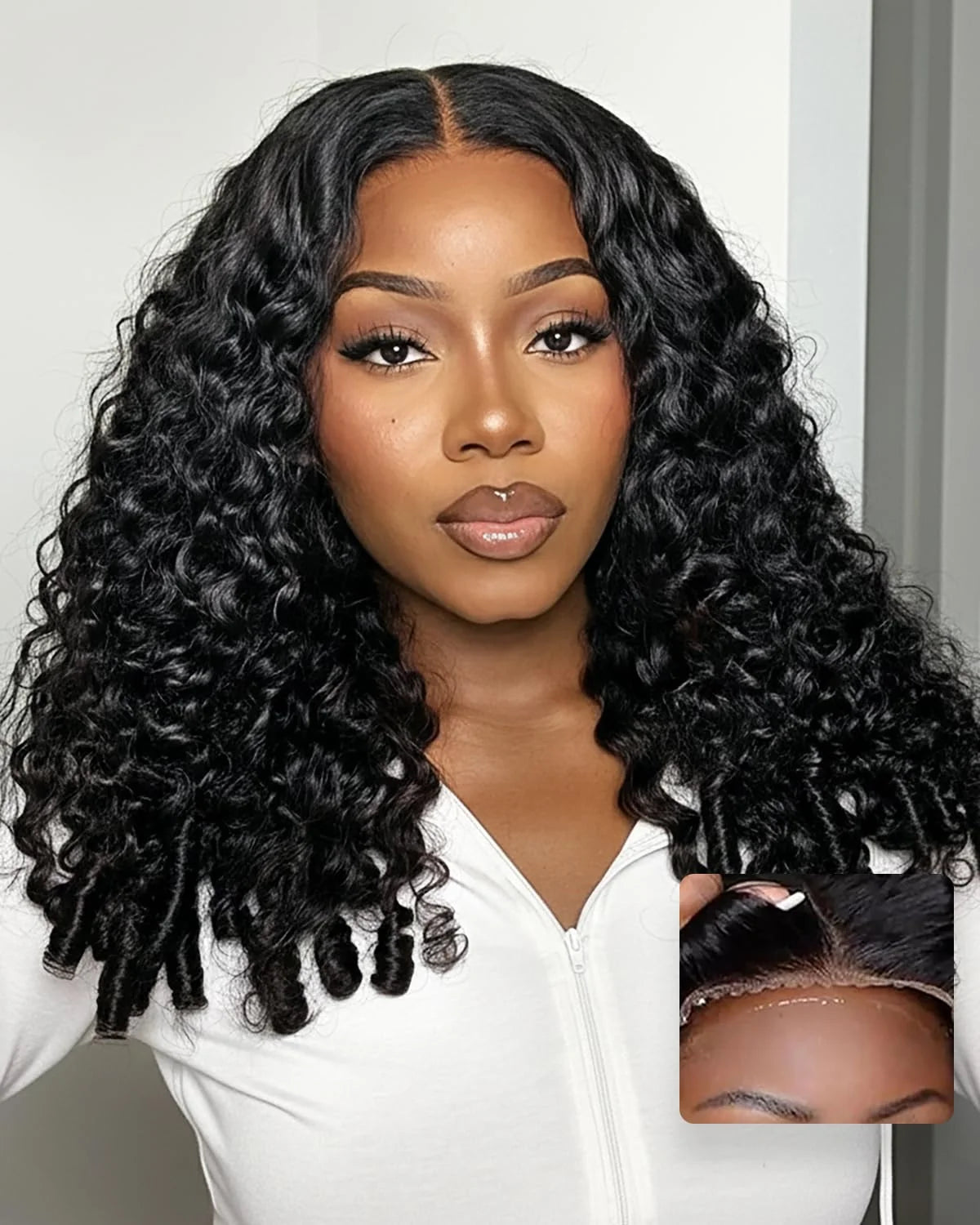 Glueless Burmese Curly Wig - texture detail