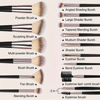 Makeup Brush Set — 3 to 20 Piece
