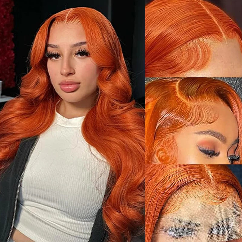 Ginger Orange Body Wave Wig — 200% Density