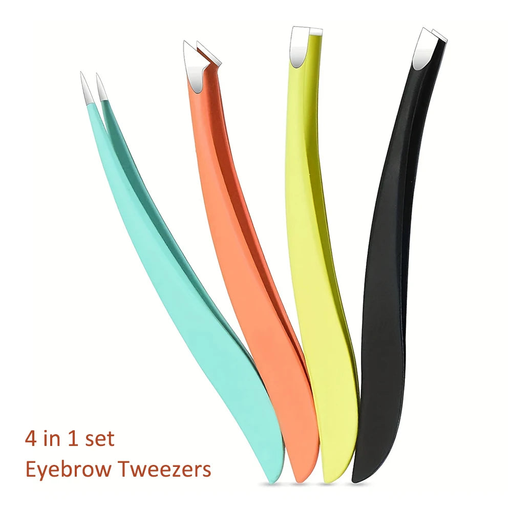 Brow Tweezers Set — 4 Piece
