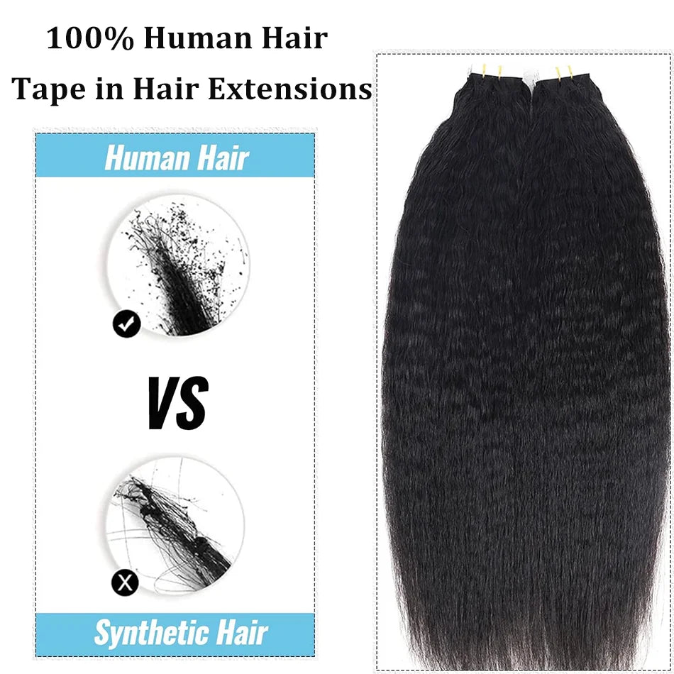 Kinky Straight Tape-In Extensions