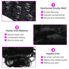 Body Wave Clip-In Extensions — 8 Piece Set