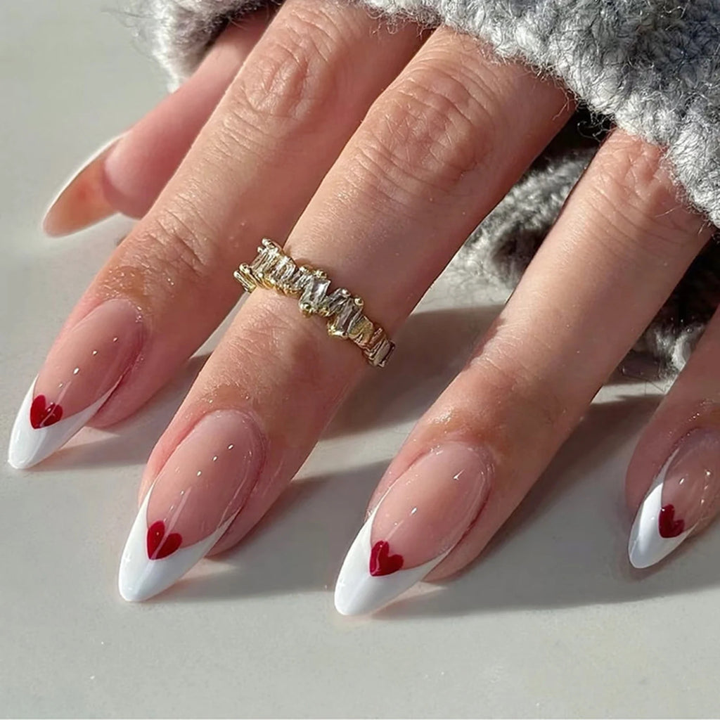 Long Stiletto Press-On Nails — Pink