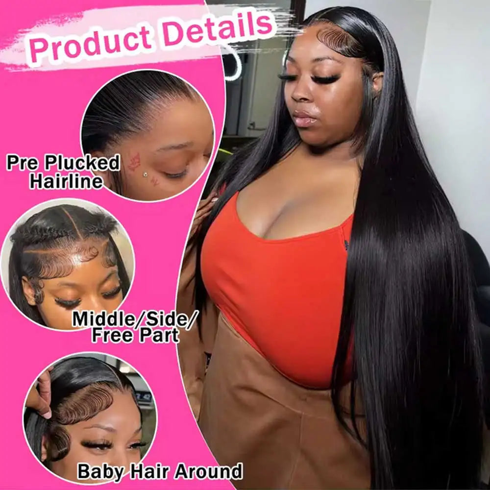 Straight Lace Front Wig — 100% Human Hair