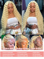 613 Honey Blonde Curly Wig — Loose Deep Wave