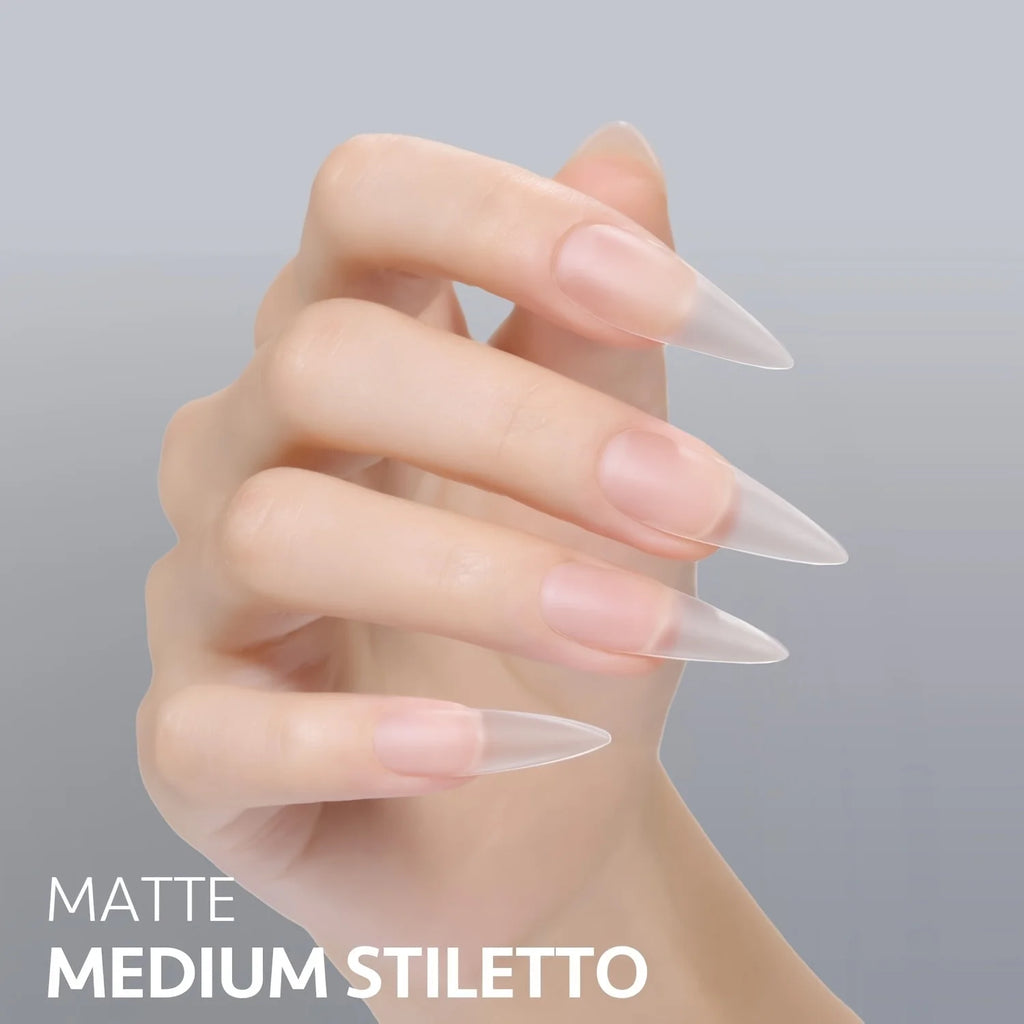 Matte Coffin & Stiletto Tips — 240 Piece