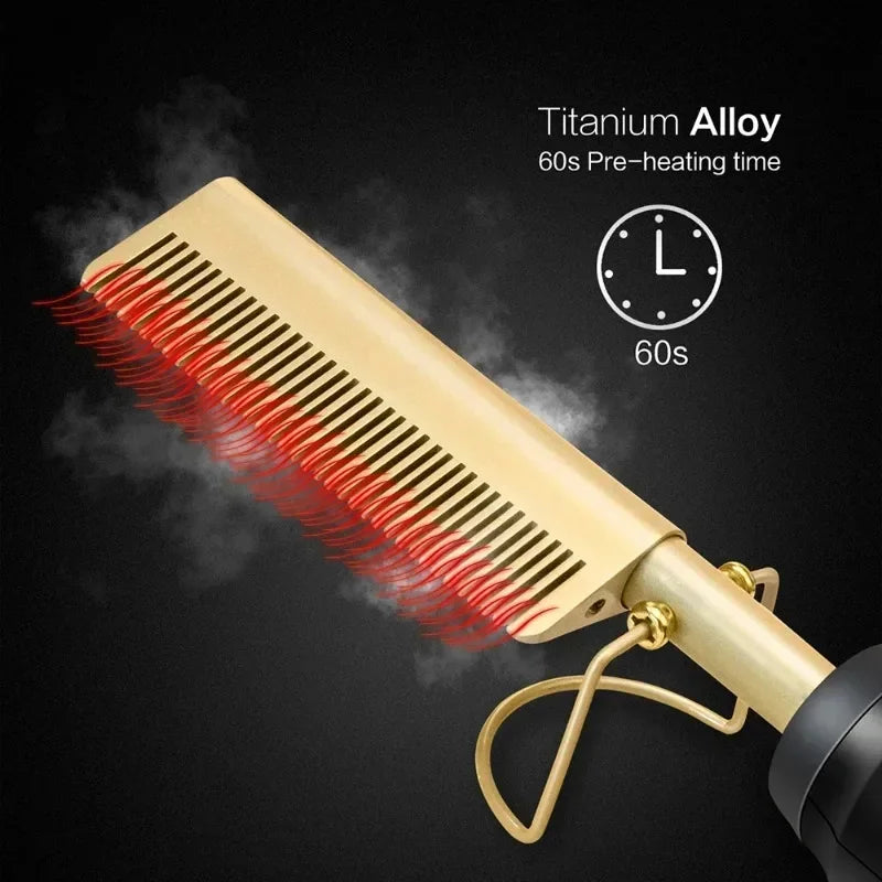 Heated Straightening Comb — Wet or Dry
