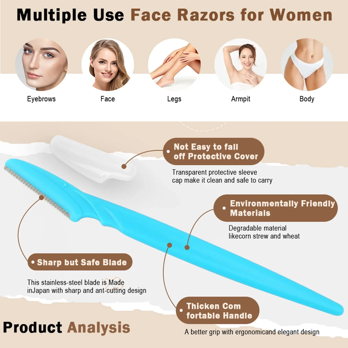 Eyebrow Razor Kit with Case