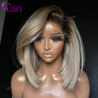 Ash Blonde Bob Wig — 100% Human Hair