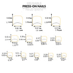 Short Square French Press-On Toenails