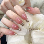 Long Stiletto Press-On Nails — Pink