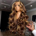 Honey Blonde Highlight Body Wave Wig