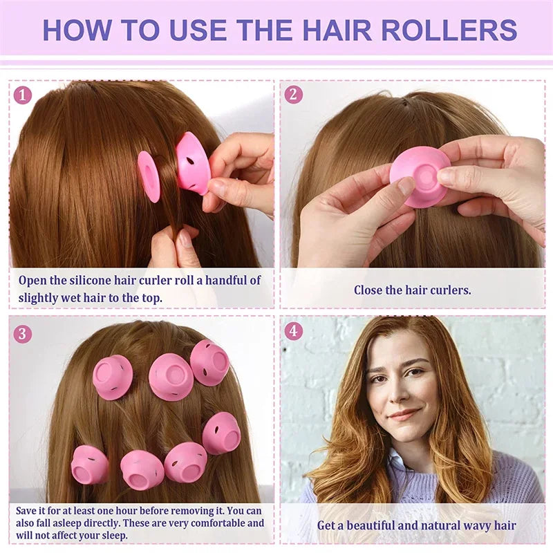 Silicone Heatless Hair Rollers