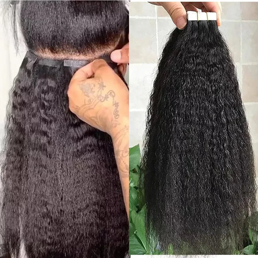 Kinky Straight Tape-In Extensions