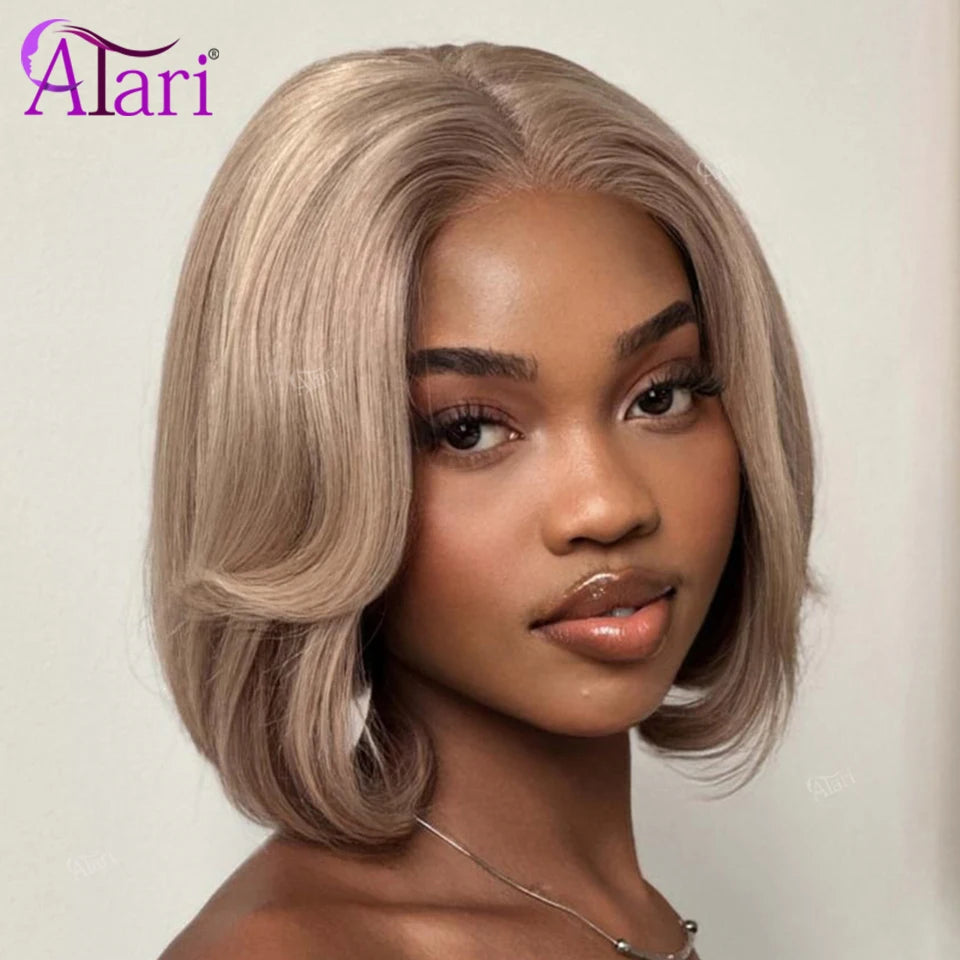 Ash Blonde Bob Wig — 100% Human Hair