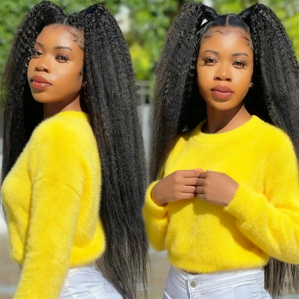Kinky Straight Bundle Set with HD Closure