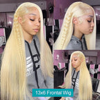 613 Blonde Straight Lace Front Wig — 100% Human Hair