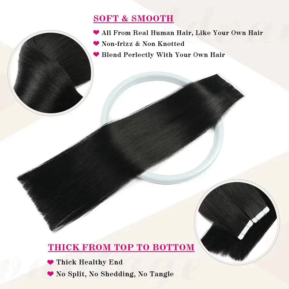 Seamless Straight Tape-In Extensions