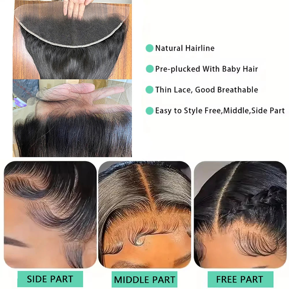 Straight Lace Closure — 100% Human Hair