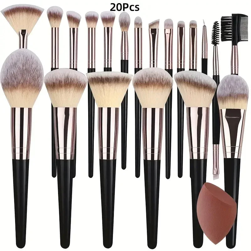 Makeup Brush Set — 3 to 20 Piece