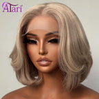 Ash Blonde Bob Wig — 100% Human Hair