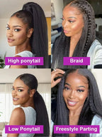 Kinky Straight Lace Front Wig — 250% Density
