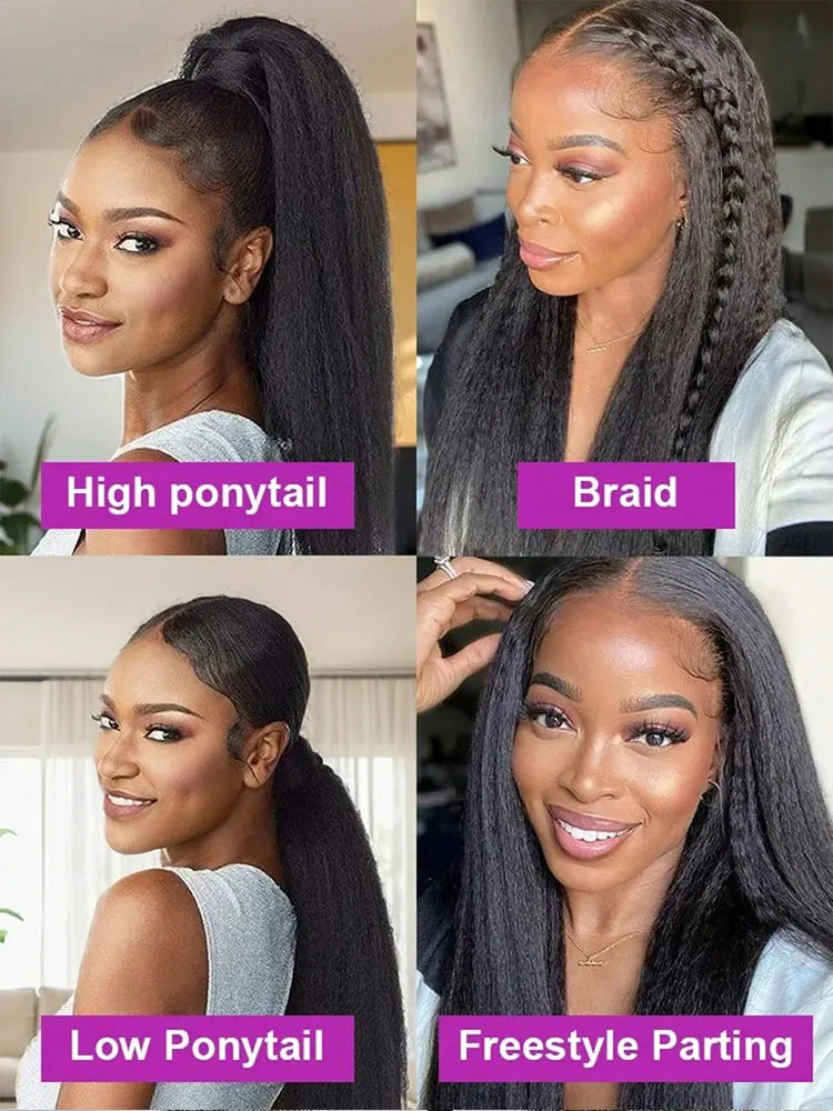 Kinky Straight Lace Front Wig — 250% Density