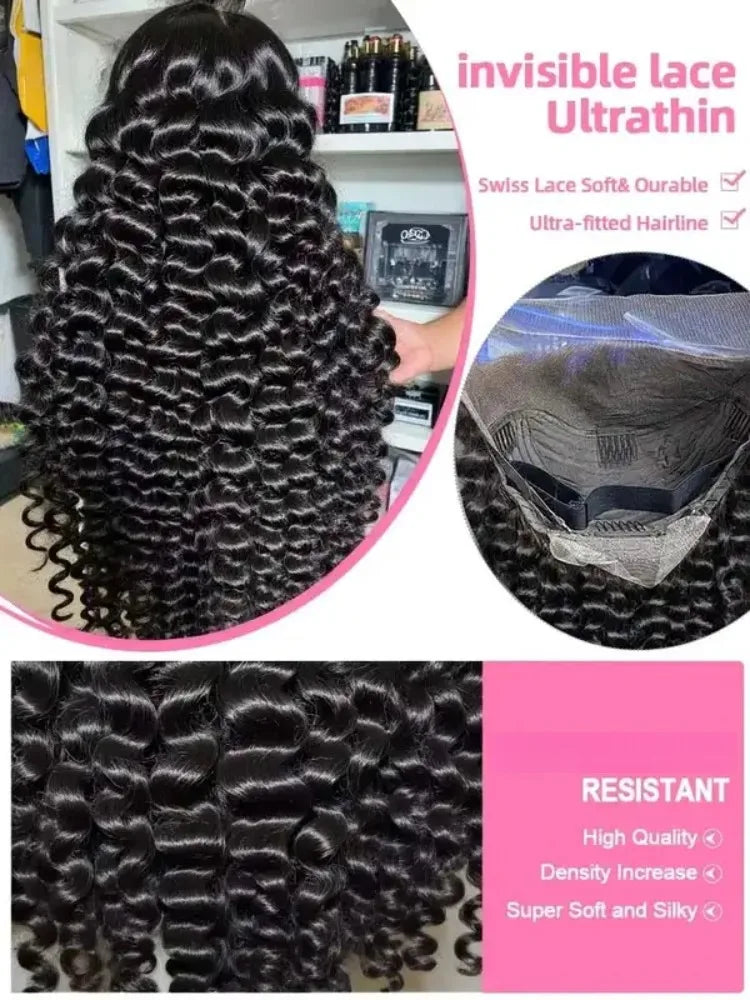Loose Deep Wave Frontal Wig — 250% Density