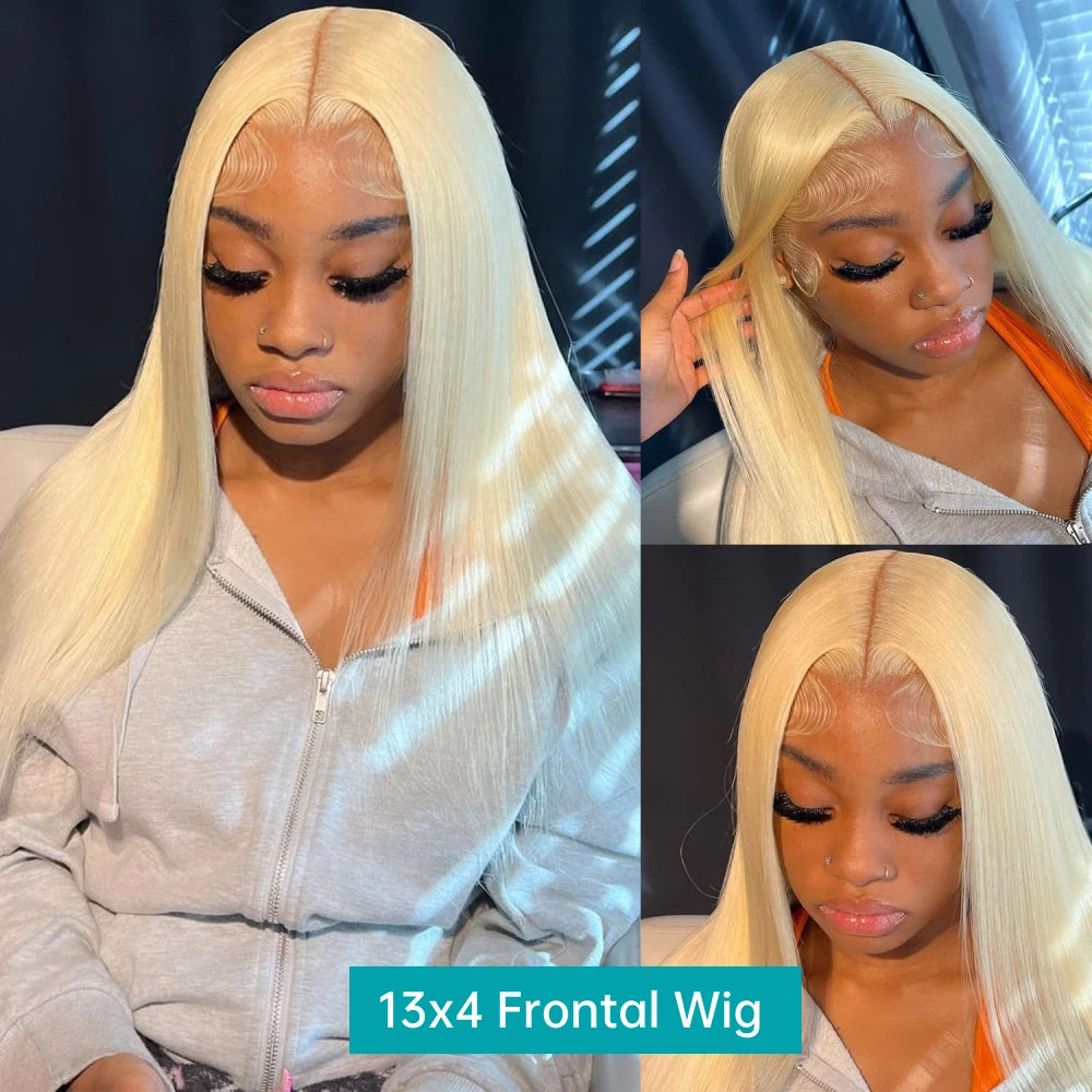 613 Blonde Straight Lace Front Wig — 100% Human Hair