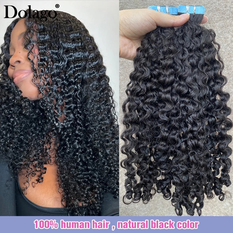 Burmese Curly Tape-In Extensions