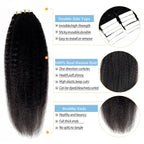 Kinky Straight Tape-In Extensions
