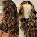 Honey Blonde Highlight Body Wave Wig
