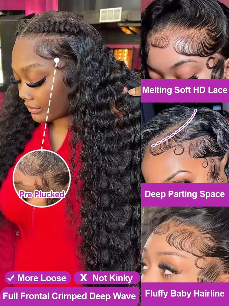 Water Wave Lace Front Wig — 300% Density