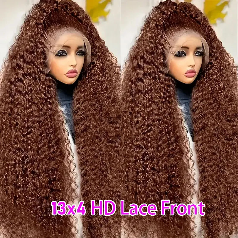 Chocolate Brown Deep Wave Wig — 250% Density