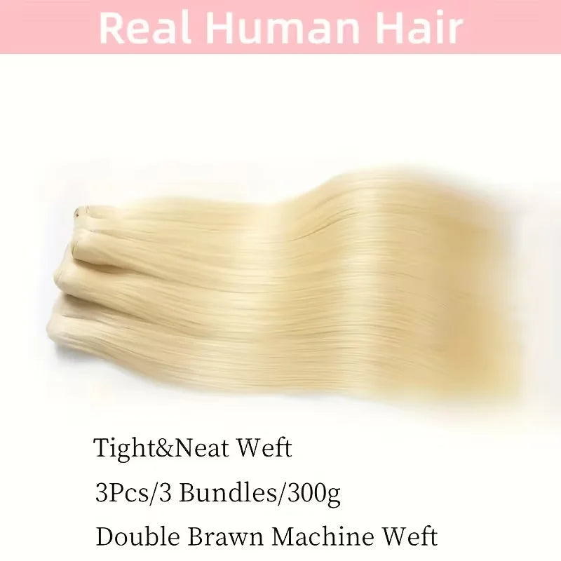 613 Blonde Straight Bundles