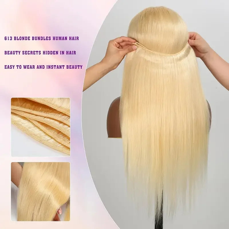 613 Blonde Straight Bundles