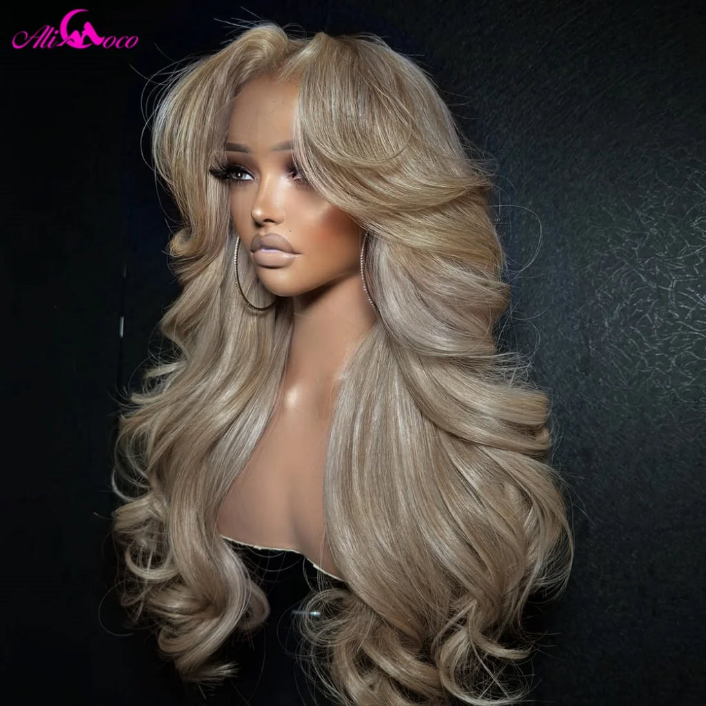 Ash Blonde Body Wave Wig — Milk Tea