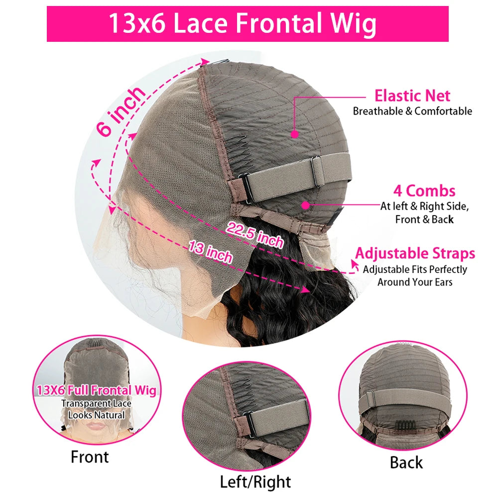 Burgundy 99J Deep Wave Wig — 200% Density