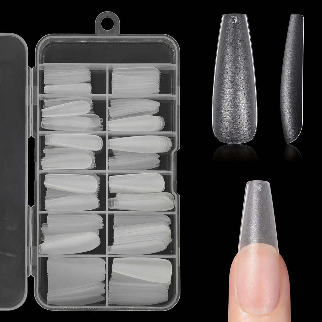 Matte Coffin & Stiletto Tips — 240 Piece