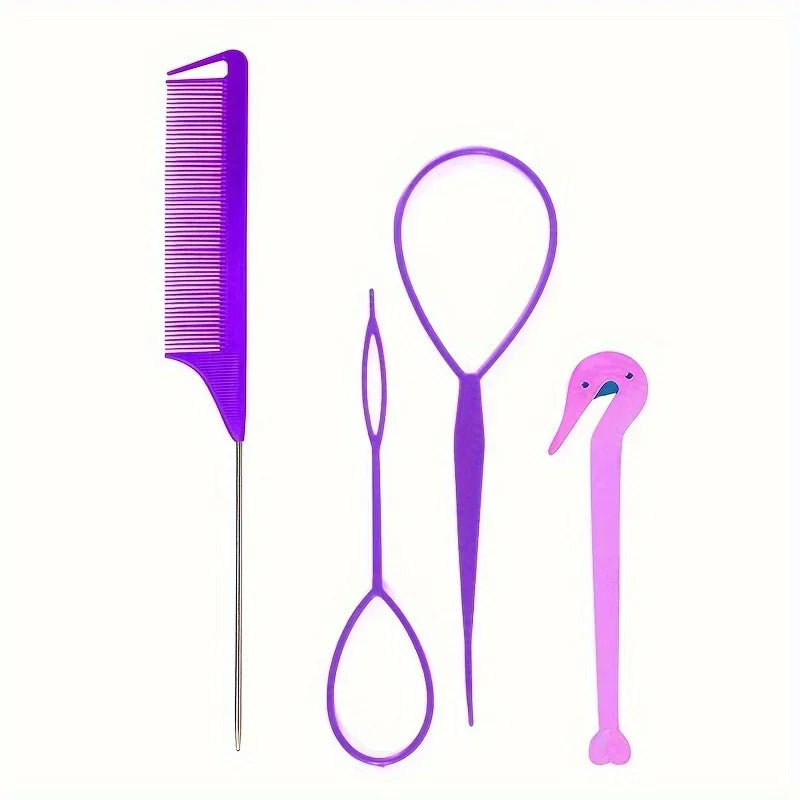 Braiding & Ponytail Tool Set — 4 Piece